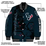 personalized houston texans hexagon cluster blue black varsity jacket best selling.webp