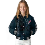 personalized houston texans hexagon cluster blue black varsity jacket best selling.webp