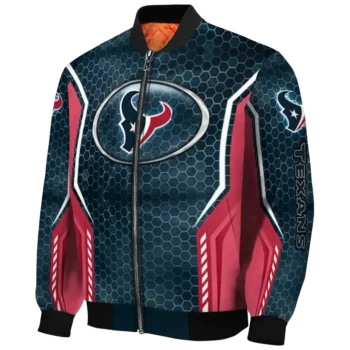 personalized houston texans power plate blue bomber jacket best selling