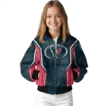 personalized houston texans power plate blue bomber jacket best selling