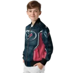 personalized houston texans power plate blue bomber jacket best selling