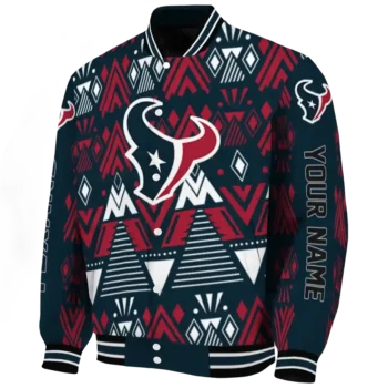 personalized houston texans pyramid shapes blue varsity jacket best selling.webp