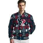 personalized houston texans pyramid shapes blue varsity jacket best selling.webp