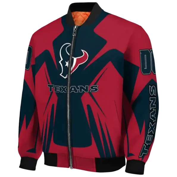personalized houston texans spider mark blue red crocs bomber jacket best selling
