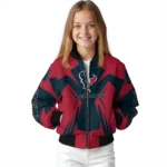 personalized houston texans spider mark blue red crocs bomber jacket best selling