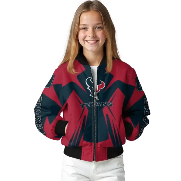 personalized houston texans spider mark blue red crocs bomber jacket top rated