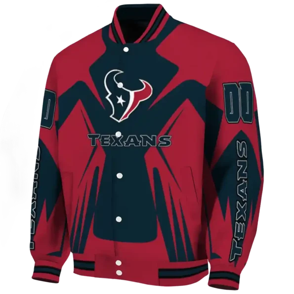 personalized houston texans spider mark blue red crocs varsity jacket best selling.webp