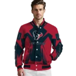 personalized houston texans spider mark blue red crocs varsity jacket best selling.webp