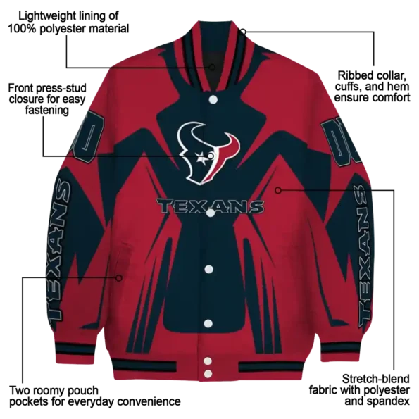 personalized houston texans spider mark blue red crocs varsity jacket new arrival.webp