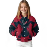 personalized houston texans spider mark blue red crocs varsity jacket best selling.webp