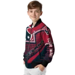 personalized houston texans star burst blue bomber jacket best selling