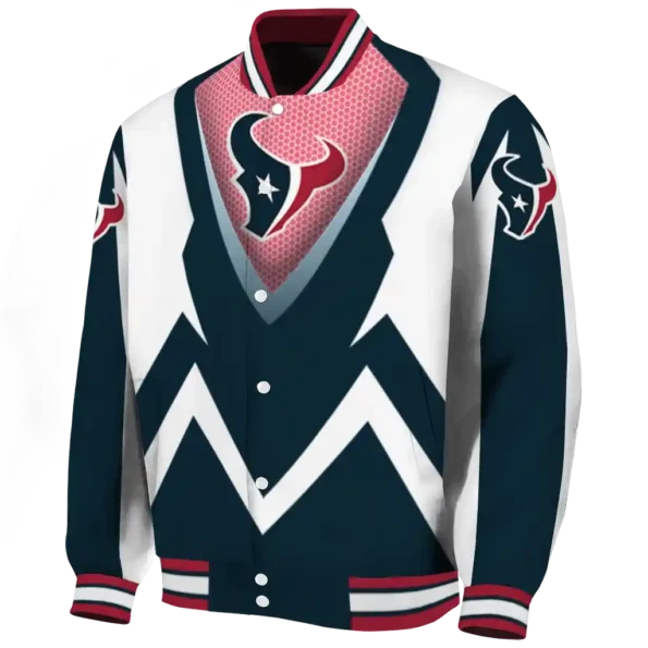 personalized houston texans v stripes blue white varsity jacket best selling.webp