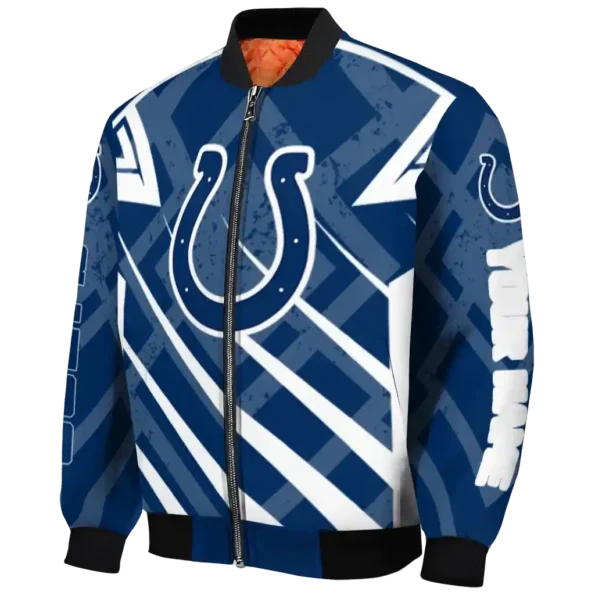 personalized indianapolis colts chevron angles blue bomber jacket best selling