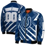 personalized indianapolis colts chevron angles blue bomber jacket best selling