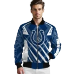 personalized indianapolis colts chevron angles blue bomber jacket best selling
