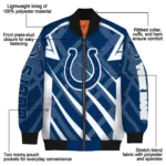 personalized indianapolis colts chevron angles blue bomber jacket best selling