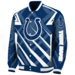 personalized indianapolis colts chevron angles blue varsity jacket best selling.webp