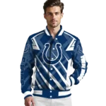 personalized indianapolis colts chevron angles blue varsity jacket best selling.webp