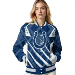 personalized indianapolis colts chevron angles blue varsity jacket best selling.webp