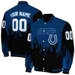 personalized indianapolis colts flame border blue black varsity jacket best selling.webp