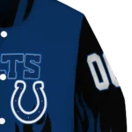personalized indianapolis colts flame border blue black varsity jacket best selling.webp