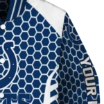 personalized indianapolis colts hexagon grid blue varsity jacket best selling.webp