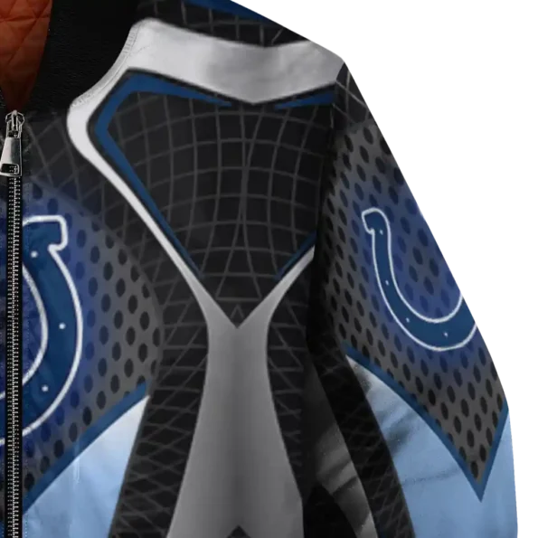 personalized indianapolis colts mesh chest grey crocs black bomber jacket premium grade