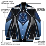 personalized indianapolis colts mesh chest grey crocs black varsity jacket best selling.webp