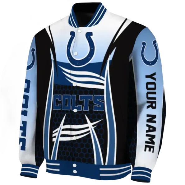 personalized indianapolis colts mesh effect blue black varsity jacket best selling.webp