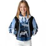 personalized indianapolis colts mesh effect blue black varsity jacket best selling.webp