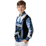 personalized indianapolis colts mesh effect blue black varsity jacket best selling.webp
