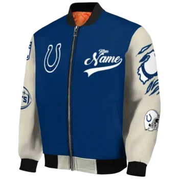 personalized indianapolis colts razorback outline blue nude bomber jacket best selling