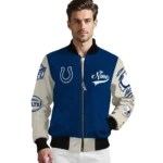 personalized indianapolis colts razorback outline blue nude bomber jacket best selling