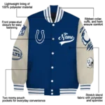 personalized indianapolis colts razorback outline blue nude varsity jacket best selling.webp