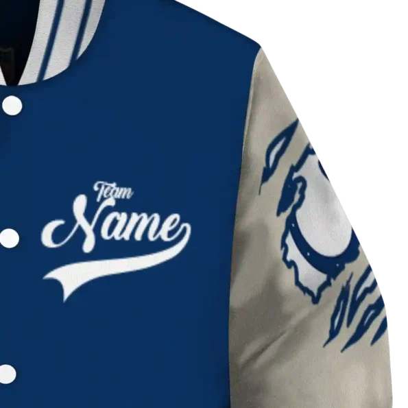 personalized indianapolis colts razorback outline blue nude varsity jacket premium grade.webp