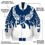 personalized indianapolis colts winged blaze blue white varsity jacket best selling.webp