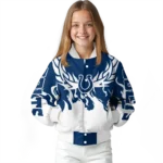 personalized indianapolis colts winged blaze blue white varsity jacket best selling.webp