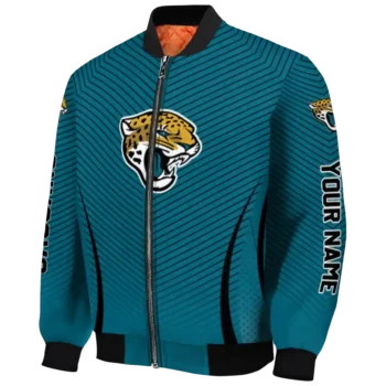 personalized jacksonville jaguars chevron arrow teal bomber jacket best selling