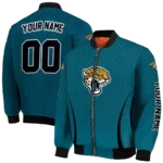 personalized jacksonville jaguars chevron arrow teal bomber jacket best selling