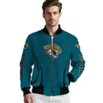 personalized jacksonville jaguars chevron arrow teal bomber jacket best selling