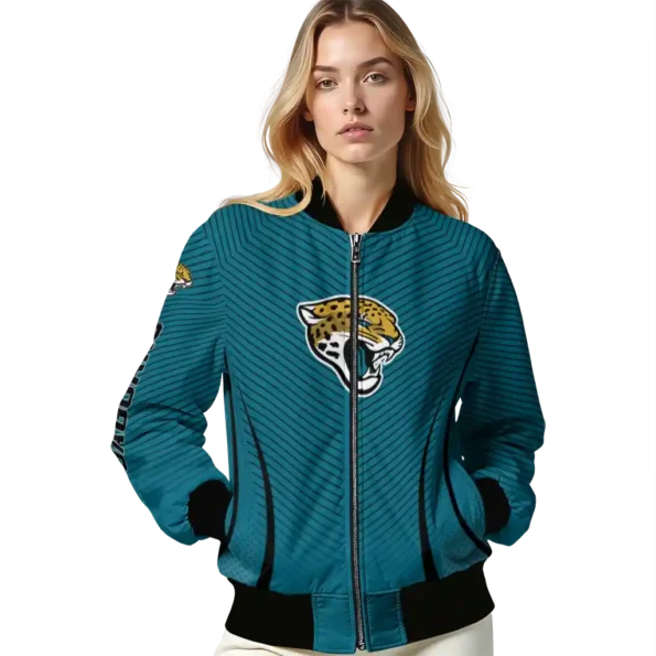 personalized jacksonville jaguars chevron arrow teal bomber jacket latest model