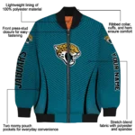 personalized jacksonville jaguars chevron arrow teal bomber jacket best selling