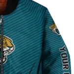 personalized jacksonville jaguars chevron arrow teal bomber jacket best selling