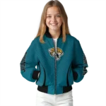 personalized jacksonville jaguars chevron arrow teal bomber jacket best selling