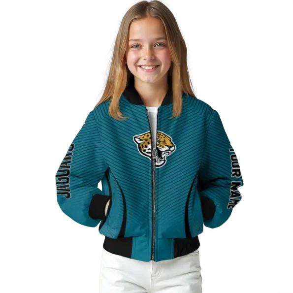personalized jacksonville jaguars chevron arrow teal bomber jacket top rated