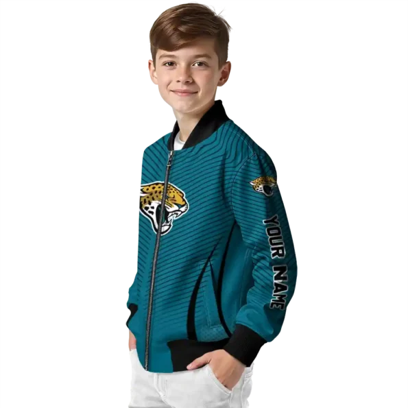 personalized jacksonville jaguars chevron arrow teal bomber jacket trendy