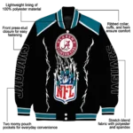 personalized jacksonville jaguars claw blood teal black varsity jacket best selling.webp