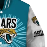 personalized jacksonville jaguars ferris arena teal white varsity jacket best selling.webp