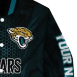 personalized jacksonville jaguars hexagon mesh teal black varsity jacket best selling.webp