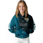 personalized jacksonville jaguars hexagon mesh teal black varsity jacket best selling.webp